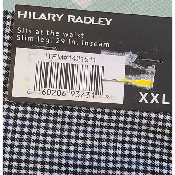 Hilary Radley Women’s Pull on Pants Size XXL Black White Houndstooth NWT - Picture 5 of 8